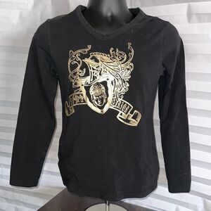 Vermonte Basic Roma Warrior Men's Black Long Sleeve Stretch T-Shirt Medium M